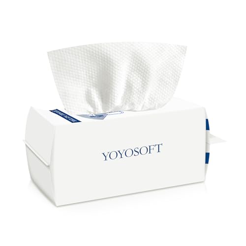 Serviette Jetable pour le Visage, 100 pièces Serviette Visage Skincare Pour Les Peaux Sensibles, Lingettes Bébé, Soins, Démaquillage, Nettoyage