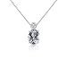 Produktbild Damen Kette Gold und Diamanten - 9 Karat (375) Weißgold  Diamanten 0.02 Karat - Aquamarin 0,70 Karat Klickt MILLE AMORI blau und entdecken Sie alle unsere Kollektionen