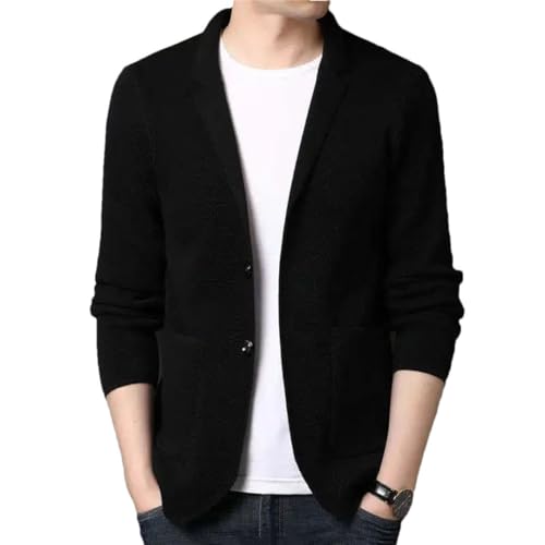 Men V-Neck Casual Slim Button Solid Korean Knitted Sweaters Cardigans