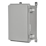 PowGrow Plastic Junction Box, 11.4'×7.5'×5.5' Waterproof Hinged Cover Junction Box, ABS Plastic...