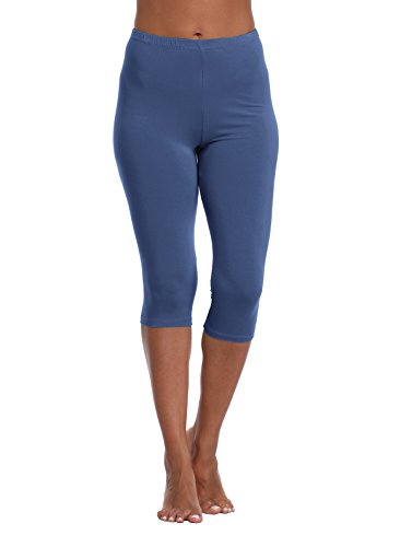 Image of Kotii Women's Lightweight Soft Capri Leggings Crop Leggings 3 /4 Stretch Yoga Pants