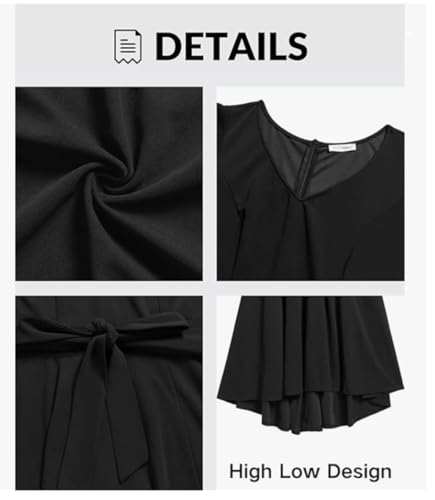 Image of C4D Women Plus Size V-Neck Party Cocktail High-Low Maxi Dress