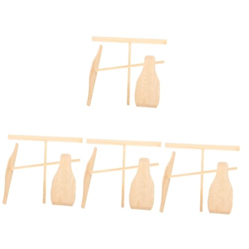 Cabilock 4 Set Di Utensili Da Cucina in Legno Per Pancake Con Spatola E Spatola Per