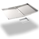 Grill-Fettschale Ersatz mit Auffangwanne, verstellbare Fettauffangwanne Ersatz für Dyna Glo, untere Fettwanne für Gasgrill-Modelle von Nexgrill, Expert Grill, BHG und mehr (Breite 61 cm - 76,2 cm)