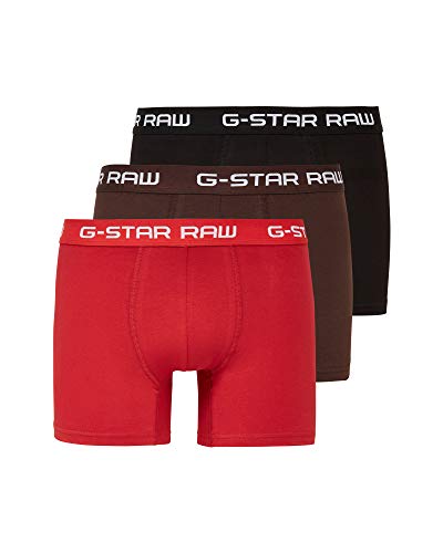 G-Star Para Hombre Paquete De Tres Calzoncillos Classic De Color, Multicolor Dk Flame Deep Bordeaux Black D05095-2058-8527 , M G-Star Para Hombre Paquete De Tres Calzoncillos Classic De Color, Multicolor Dk Flame Deep Bordeaux Black D05095-2058-8527 , M