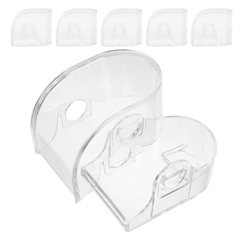 Boîte de rangement pour montres transparente VANZACK en acrylique blanc, lot de 6 pièces avec œillets