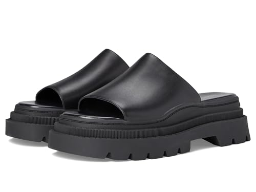 MICHAEL Michael Kors Kendra Slide - Flats for Women - Double Extended Welt - Faux Leather Lining - Slip-on Style Black 7.5 M