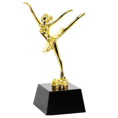 Trophée de danse ballet en plastique or avec base stable