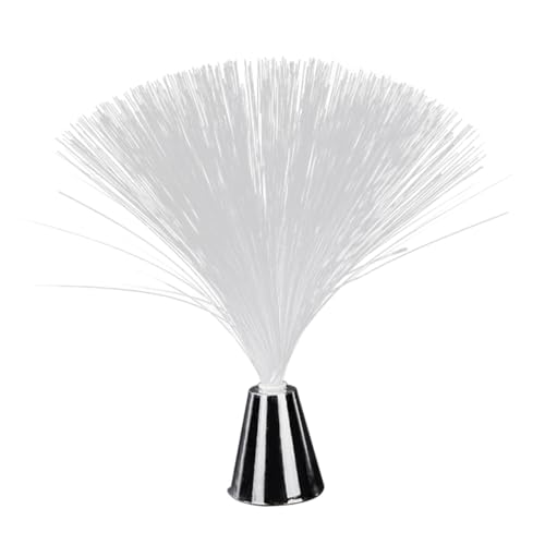 POPETPOP Lámpara de Fibra Óptica Colorida LED con Base Iluminada Decorativa para Mesa y Dormitorio Cambio Automático de Colores USB y Batería Dual Accesorio Chic para Hogar y Fiesta