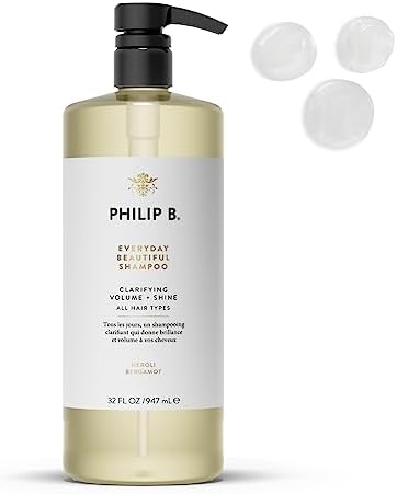 PHILIP B Everyday Beautiful Shampoo - 32 fl. oz. (947 ml) - Clarifying, Volumizing and Shine Enhancing, Removes Excess Buildup, Sulfate-Free, Made in USA