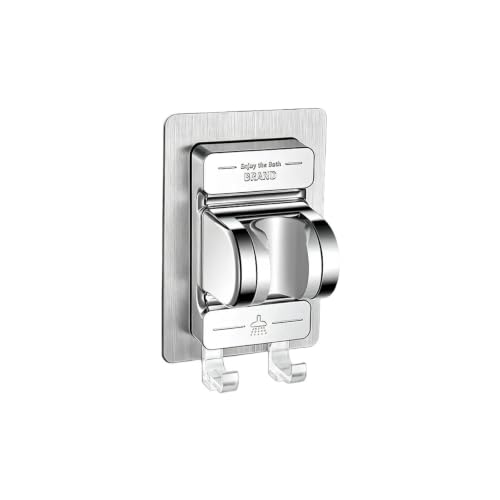 Support de pomme de douche auto-adhésif sans perceuse argent