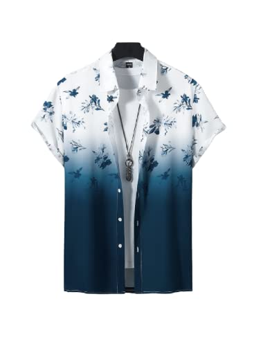 Image of Men's Lycra Lining Digital Printed Stitched Half Sleeve Shirt Casual Shirts