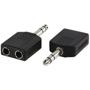 Adattatore Da Spina Jack 6.3 Stereo A 2 Prese Jack 6.3 Stereo