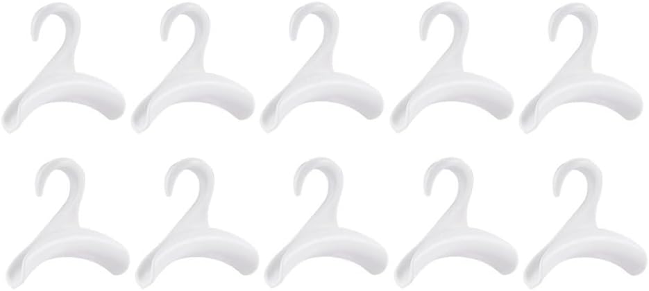 10 Pcs Multi-Purpose Arch Hook Hangers for Closet Organization - Ideal for Handbags, Ties & Scarves (White)(White)