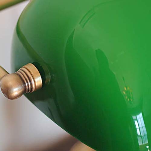 Desk Lamp Study Office Traditional Classic Lighting Bedside Lamp Rotatable Green Glass Lampshade Polished Full Copper Old Fashioned Bankers Table Lamp E27 with Pull Line Switch steampunk buy now online Desk Lamp Study Office Traditional Classic Lighting Bedside Lamp Rotatable Green Glass Lampshade Polished Full Copper Old Fashioned Bankers Table Lamp E27 with Pull Line Switch steampunk buy now online