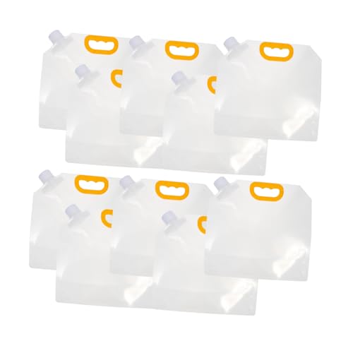 Garneck 10-Pack Collapsible Plastic Water Bottles - Reusable Travel Flasks with Handle for Beverages and for Cruises Festivals and Outdoor