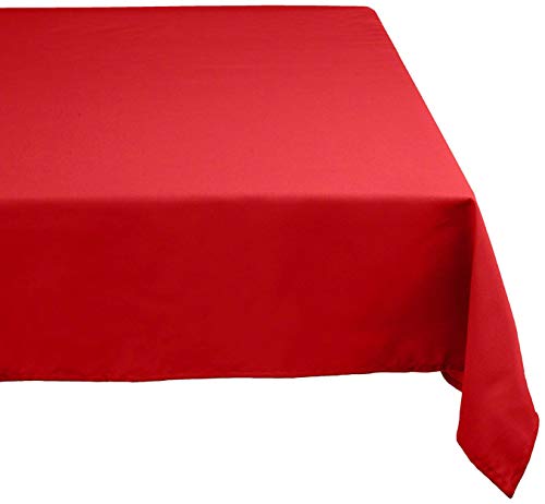 DII 100% Spun Polyester Table Top Collection, 60x120, Red, 1 Piece