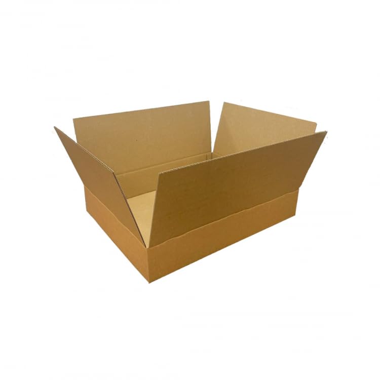Ideals UK packaging ltd single wall small parcel cardboard shipping boxes - pack of 25 boxes. (17.5'' x 13.5'' x 2.8'' (445 x 345 x 70mm))