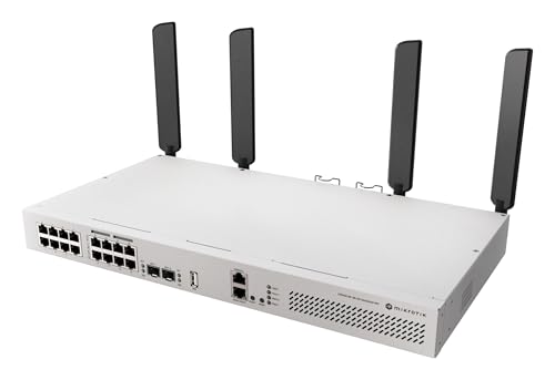 Image of MikroTik CRS418-8P-8G-2S+5axQ2axQ-RM - Wi-Fi 6 Router Switch with 16x PoE-Out Ports, 2X 10G SFP+, Dual 5axQ APs