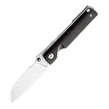IVTT Camping Pocket Folding Knife, Survival EDC Tools with Clip, Ebony Wood Handle, D2 Steel with Satin, Great for Fishing, Hiking and Outdoor