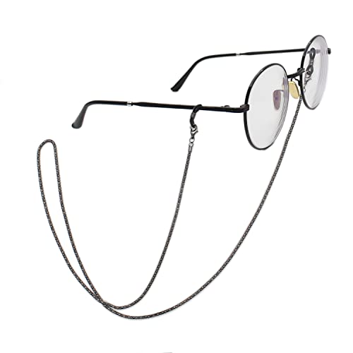 Eyeglass Strap Glasses Lanyard For Women Face Mask Lanyard With Silicone Loop Fashion Glasses Holder Chains(Black)