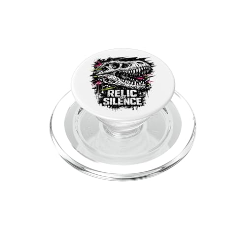 Esqueleto fósil T-Rex PopSockets MagSafe ideal para ver vídeos y tomar fotos en tus viajes