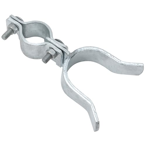 VIVIDA Chain Link Gate Latch 1-3/8 x 2-3/8 Fence Fork Latch for Metal Gates with Padlock Hole Galvanized Steel Chain Link Fence Parts 1 PCS
