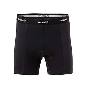 AGU Essential Fietsonderbroek Heren, Wieleronderbroek voor Mannen, met Elastische Band, 100% Polyester met Green 95 Zeem