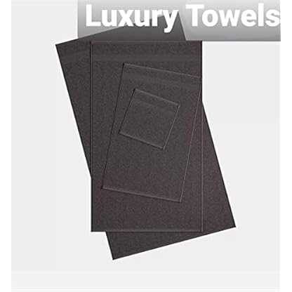 Luxuriöses Handtuch-Set, 100 % Baumwolle, 4-teiliges Badetuch-Set, Badetuch, 500 g/m², Badezimmerhandtücher, 4-teiliges Set (Anthrazit) – Bild 3