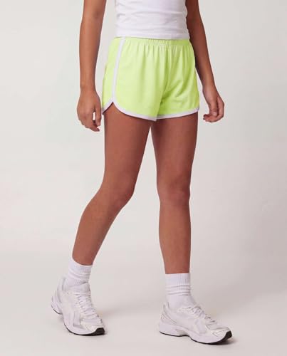 Image of Real Essentials 5 Pack: Girls' Dry-Fit Athletic Dolphin Shorts for Youth Kids Teens Running Gym Sports (Ages 4-16)