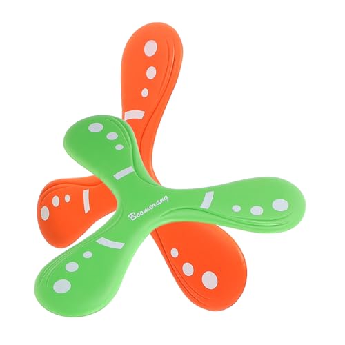 Outanaya 2Pcs Soft Returning Boomerangs for Adults Triangle Hand Throwing Outdoor Game Bright Colors for Beginners Safe for Play at Parks Beaches