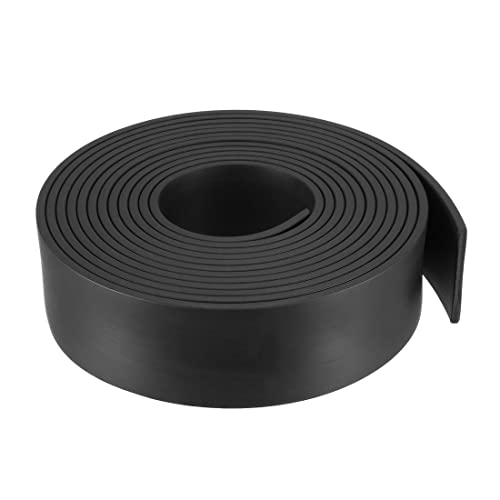 35mm Wide 3mm Thick Solid Rectangle Rubber Seal Strip Weather Stripping Tapes for Door Window 3 Meters Long Black DUO ER