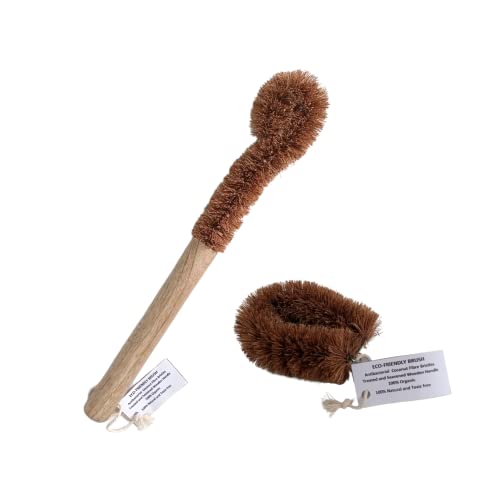 Kitchen Cleaning Brushes KIT/Natural Coconut Fiber Bottle Cleanin...