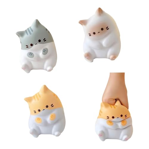 Image of Squishy Toy, Taba Squishy, Squishy Biscuit Squishy Fidget Toys Fufu Taba Stress Ball Squeeze Toys Anxiety Relief for Women /Men Stocking Fillers Birthday Gifts163 (Orange(cat))