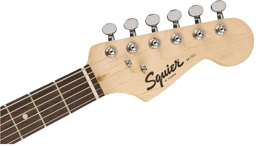 Image of Fender Squier 3 /4 Size Kids Mini Strat Electric Guitar Learn-to-Play Bundle w / Amp, Cable, Tuner, Strap, Picks, Fender Play Online Lessons, and Austin Bazaar Instructional DVD - Competition Orange