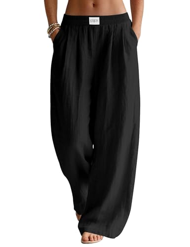 As a Fashion Blogger, I Tested 25 Wide-Leg Linen Pants Outfits—These Were the Best 6 LOMON Beach Vacation Clothes for Women Wide Leg Linen Pants Palaz...