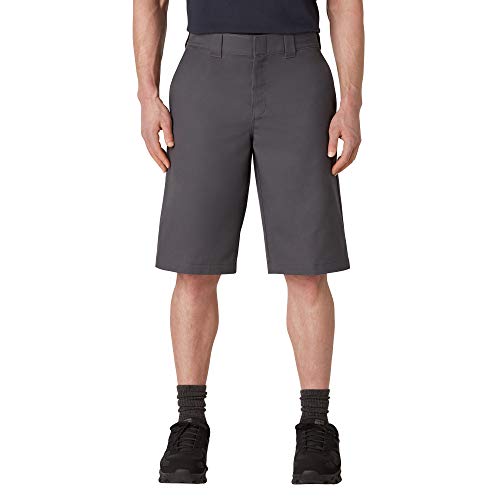 Dickies Men's 13 Inch Flat Front Active Waist Twill Short, Charcoal, 30