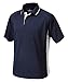 Charles River Apparel Men’s Color Blocked Wicking Polo, Athletic Performance Golf & Tennis Shirt, Navy/White, Large