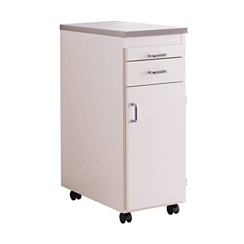 ライフスタイリングショップ キッチンワゴン ホワイト 幅30×奥行55×高さ80cm dm-c615-30