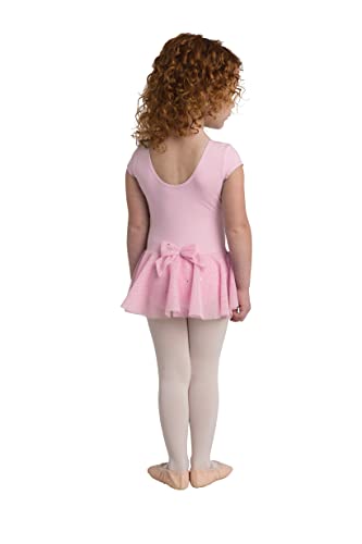 Danznmotion Short Sleeve Dress with Bow Back Accent 2463C2