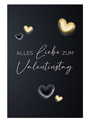 1 Premium Grußkarte zum Valentinstag (Klappkarte) 18x12cm mit Umschlag Partnerschaftskarte Liebe, love, Partnerschaft Karte Freund , Freundin, Ehefrau Ehemann Partner Cover