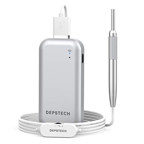 Otoscope Ear Endoscope, DEPSTECH Digital 4.3mm HD Ear Scope with Earwax Removal, WiFi-USB