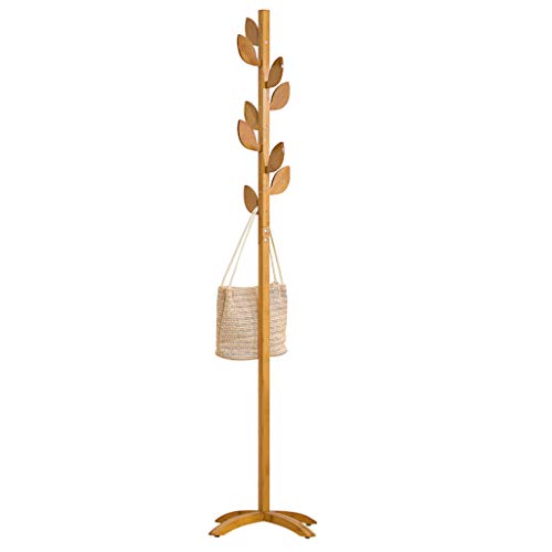 CQ-YMJ Garderobe Natürliche Garderobe aus Bambus, einfacher Kleiderständer, freistehende Garderobe Stabil (Farbe : A) Cover