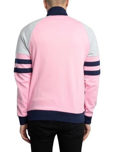 FILA Men's Tracksuit Jacket Founder 2 Cut & Sew, Prism Pink/Navy/High Rise3