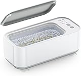 Ultrasonic Jewellry Cleaner, 48kHz Ultrasonic Cleaner with 3 Cleaning Modes & 400ML Tank, One-Touch Operation Sonic Jewellery Cleaner for Glasses, Jewellery, Ring, Silver