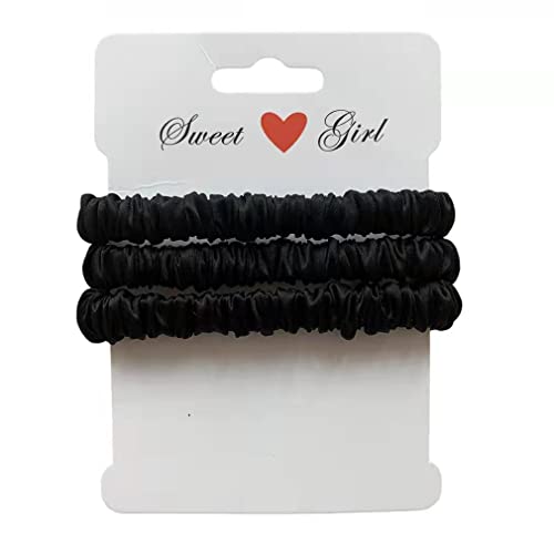 MAXFEEL Skinny Silk Scrunchies