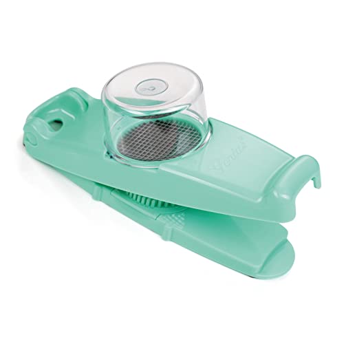 Genius Mini Nicer Dicer 3-teilig -mint-, Zwiebelschneider Zwiebel Zerkleinerer - Tränenfreies Zwiebelschneiden in perfekten Würfeln - Gemüseschneider im Mini-Format… Cover