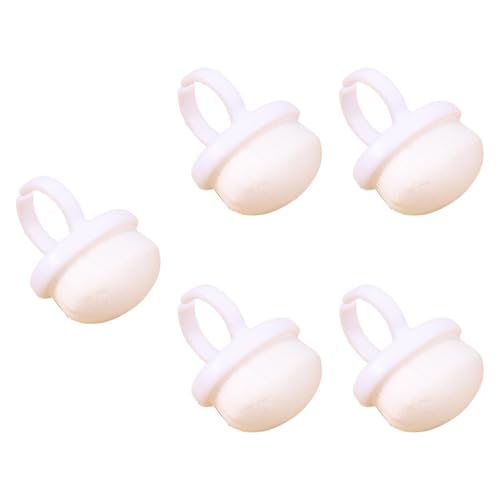 Fenteer Lot de 5 brosses à poussière pour ongles, brosse de nettoyage de la poussière pour nail art, brosse à boucle, brosse pour enlever la poudre, brosse, Blanc