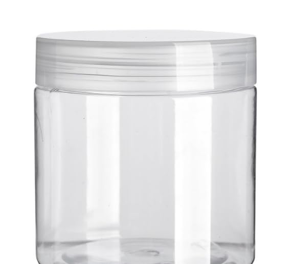 UNGFEI 25 recipientes vacíos de maquillaje de 50 ml, macetas de muestra de plástico transparente con tapas, macetas de bálsamo labial de 5 cm para sombra de ojos, cremas, joyas, almacenamiento de