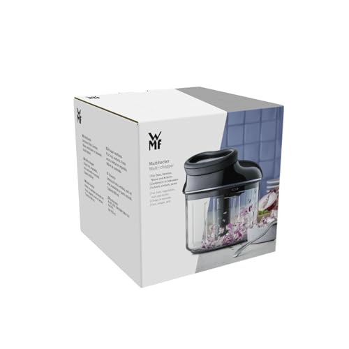 Foto von WMF Gourmet Gemüseschneider manuell mit Seilzug, Multizerkleinerer manuell 900ml, ideal für Gemüse, Zwiebeln, Knoblauch, Nüsse, Kräuter oder Obst, Kunststoff